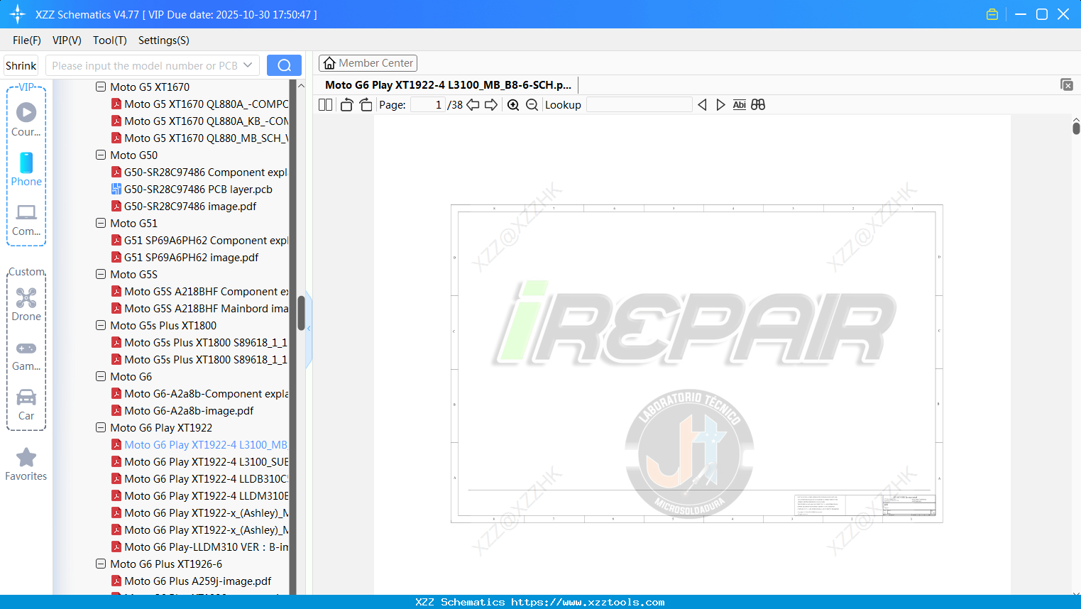 Motorola Moto G6 Play XT1922-4 L3100_MB_B8-6-SCH